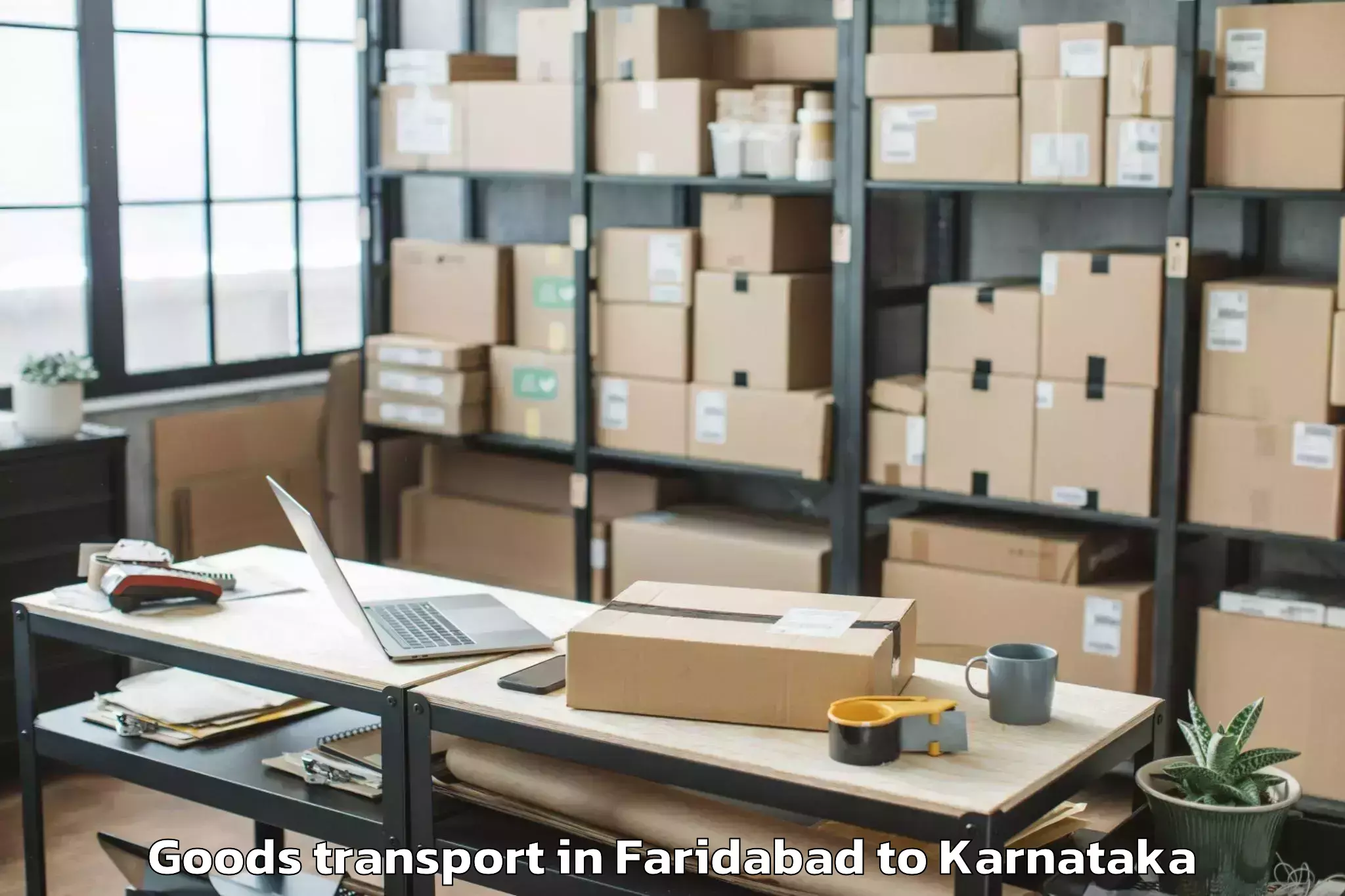 Book Your Faridabad to Hangal Goods Transport Today